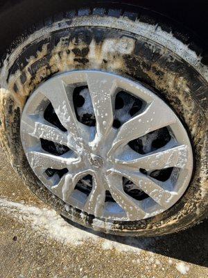 Tire and wheel wash