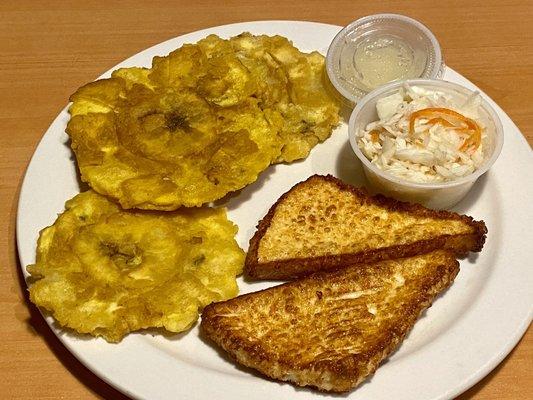 Fried Cheese and Tostones