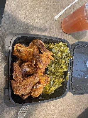 Fried Chicken and Turkey Collard Greens