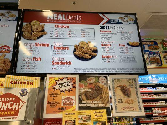 Meal deals and steak sandwiches