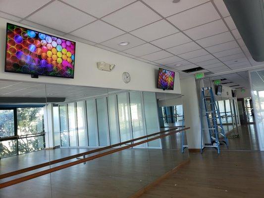 Installed 4 TVs in Yoga Studio in Carlsbad