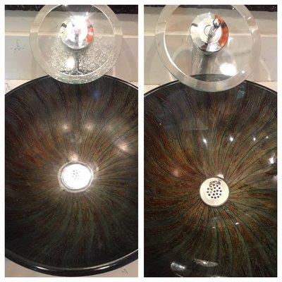 Glass sink restoration