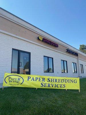 Banner and Sign facing Arapahoe Rd.