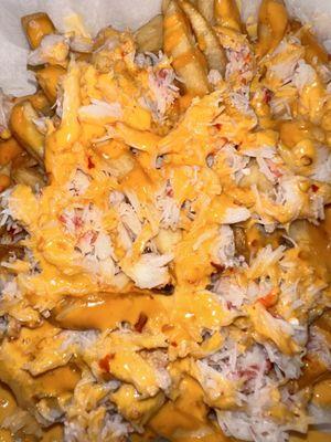 French Fries with Crab and special Cajun sauce