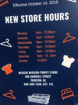 New store hours