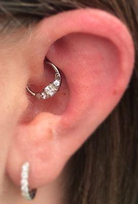 Pierced Daith with Maria Tash Clicker by Huey