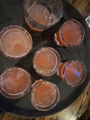 Pineapple upside down shots