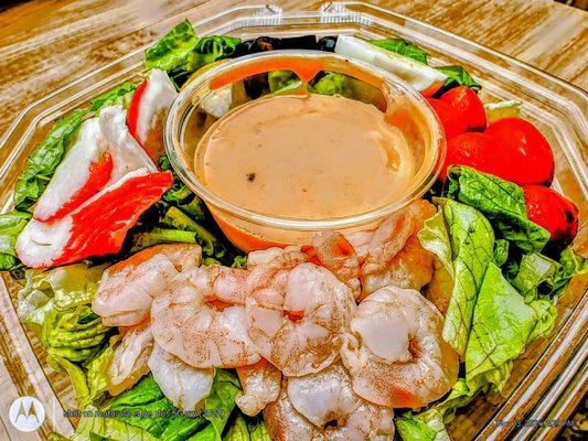 Seafood Salad w/ Bay Shrimp, Imitation Crab + 1000 Island Dressing. Island Deli @ Gourmet Markets Waikoloa.