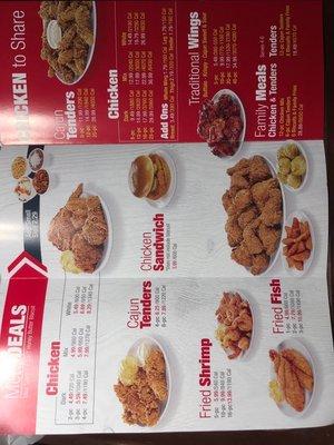 Paper menu front