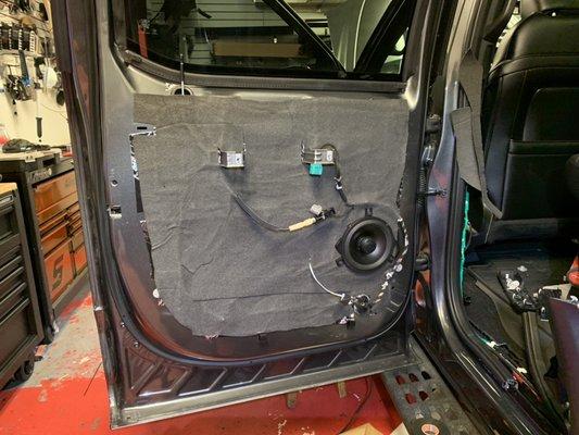 Soundproof and aftermarket speaker. Make the sound better and keep the car quiet.