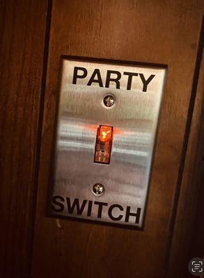 Party switch for turning on the strobe light