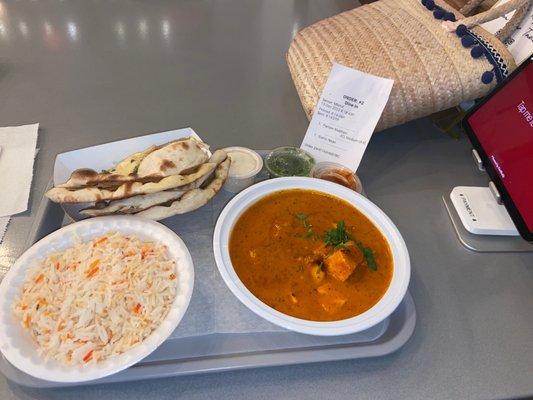 Paneer Makhani & Garlic Naan. Just SO delicious