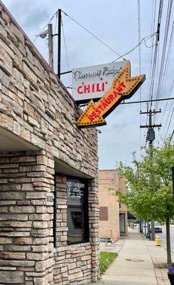 Entrance with cool sign!