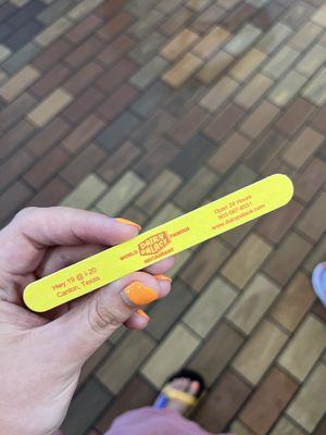 Free nail file