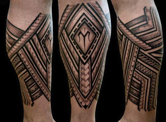 Custom Polynesian Tattoo by Bam