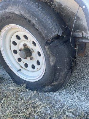 One of my blown tires