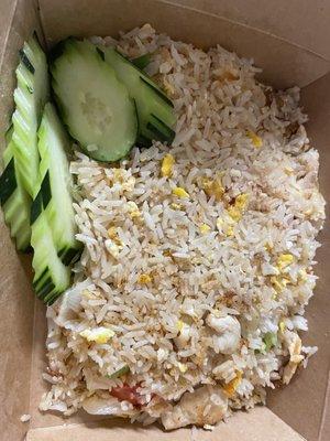 Chicken fried rice to go - tasty and generous portion