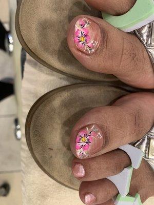 Cherry blossom  toenail