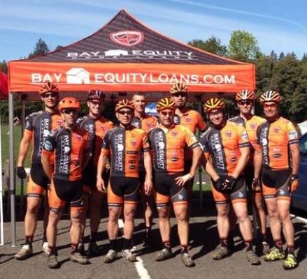 Bay Equity Cycling Team at a Race