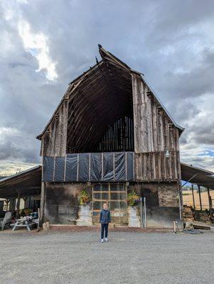 Picture in front of the MonksGate Vineyard barn.