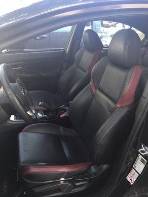 WRX STi skin on my WRX Premium seat