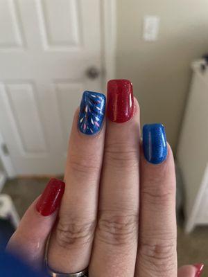 Patriotic nails for July