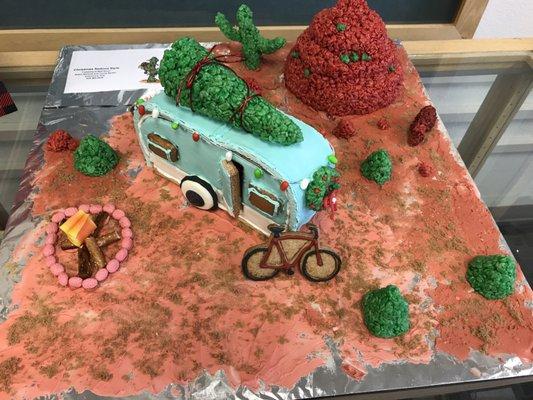 One of the gingerbread entries in a departmental competition...