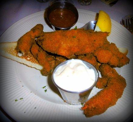 Soft shell crab on toast points