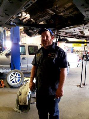 Tim Champion, our head mechanic.  Tim and his family are moving from Arkansas to Borger as soon as they can.