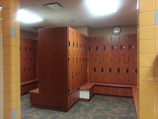 Women's lockers, plenty of space. Bring a lock.