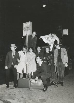 Players Workshops' founder, Josephine Forsberg (3rd from right) on the road with the Second City Touring Company circ 1966.