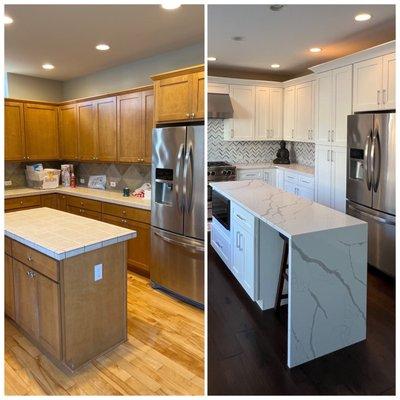 Kitchen Installation and Hardwood Floors.