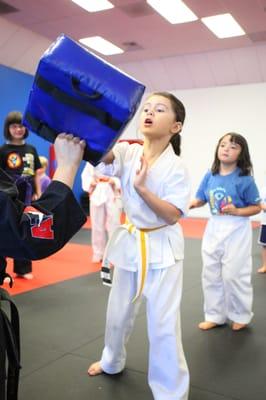 White Belts practicing their moves