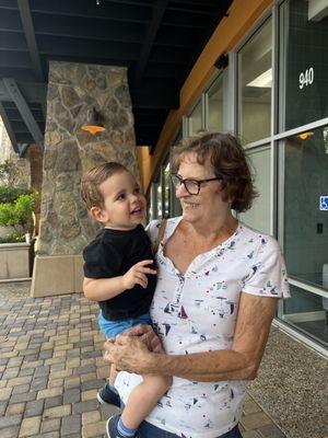 Grandma and baby boy with his new haircut!