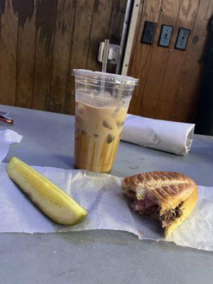 Cuban midnight and caramel iced coffee