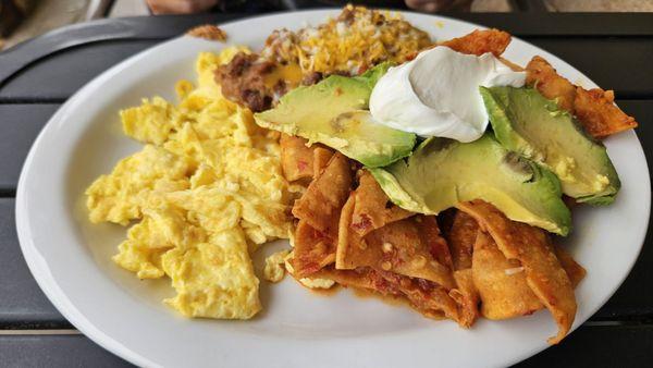 Chilaquiles - last weekend of every month. Delicious but too spicy.