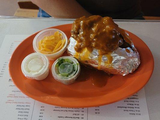 Very disappointing chopped beef baked potato.