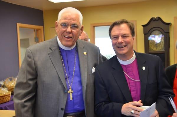 Bishop Bruno and Bishop Rickel at our dedication.