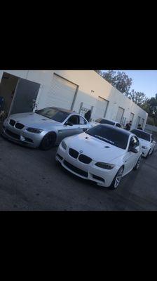 Four e9x m3's all freshly serviced here in shop lookin ready!