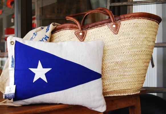 Love this nautical flag pillow!