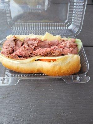 8" roast beef sub