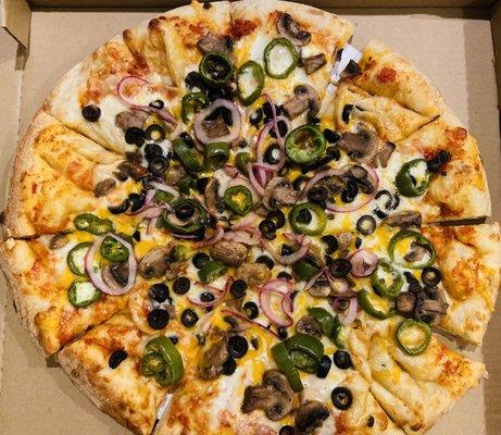 Create Your Own: black olives, onions, mushrooms, jalapeños