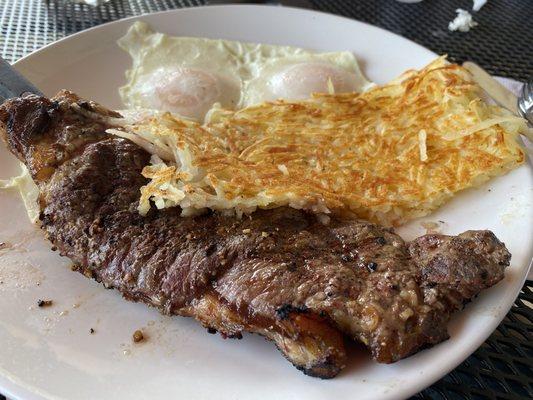 Steak and eggs classic breakfast