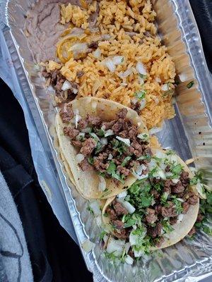 Carne Street Tacos (usually 3)