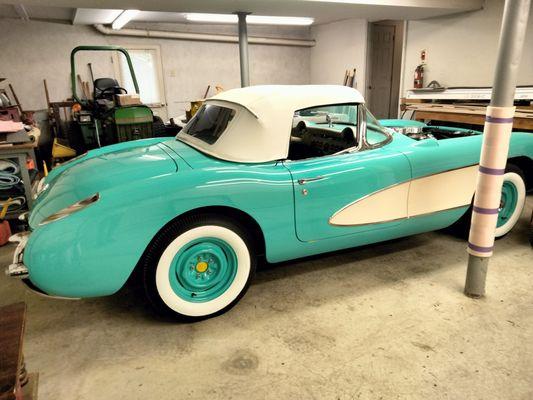 A new top on a 1957 Corvette