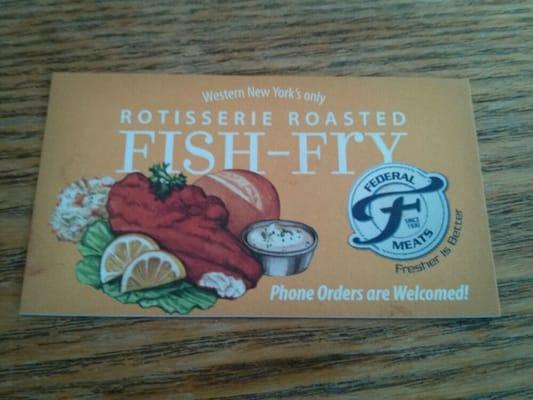 For Good Friday: One of my favorite WNY fish frys! Call ahead at least 45 minutes :)