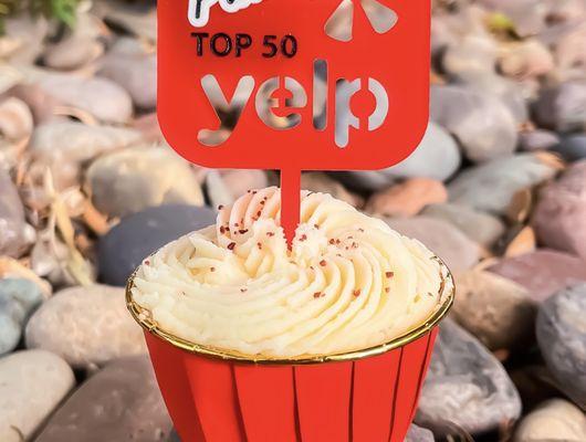 You voted they deliver, top 50 of Yelp; and it's a cupcake!