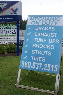 Drive in without an appointment and the mechanic will take a look at your car anytime.