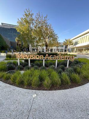 Television Academy Sign. The Free Television Hall of Fame is on the corner of Lankershim & Academy Way hidden in the back in N. Hollywood CA