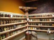 Huge selection of spice blends, teas, salts, sugars, spices, dried herbs and accessories